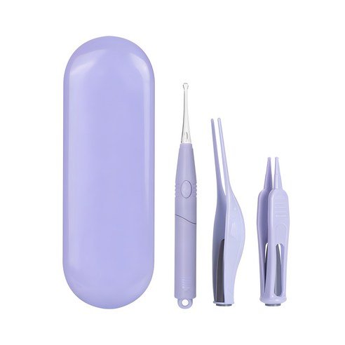 [Korea Direct] Vita Halo led Ear Cleaner Purple Set of 3 - Sterile Swab/Ear Wax